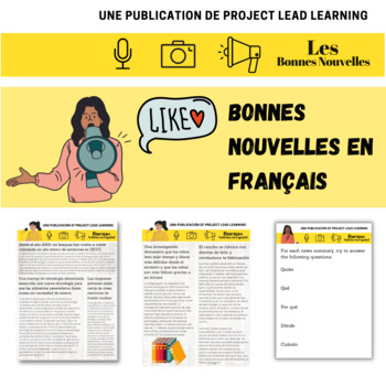 Preview of French Newspaper Issue 5 - Authentic Comprehensible Input: Reading and Writing