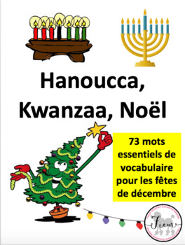 Preview of French: Noël, Hanoucca, Kwanzaa, Cartes éclairs, French Core & Immersion