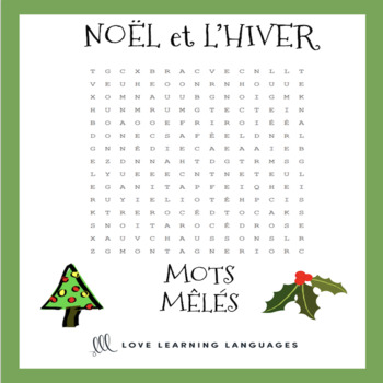 Preview of French Noël Mots Mêlés - French Christmas Word Search