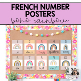 French Number Anchor Charts | Boho Rainbow Classroom Decor