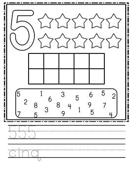 French Number Book Coloring and Activity Pages for 1 to 20 | TPT