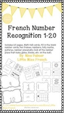 French Number Recognition 1-20: Math Talks, Fill in the Bl