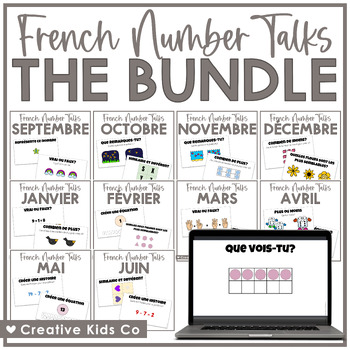 Preview of French Number Talks - Full Year Bundle