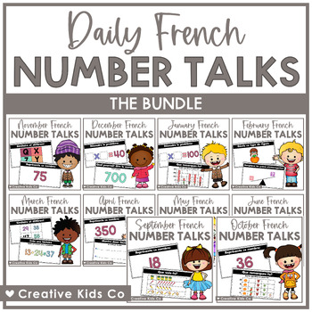 Preview of French Number Talks - Grade 2/3 - The Bundle