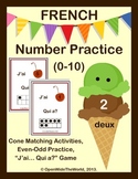 French Dual Language Immersion Numbers (0-10) Ice Cream Pack