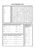 French Numbers 0-10 Worksheet