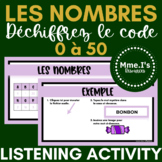 French Numbers 0 - 50 | Listening Activity | Crack the Code