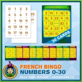 French Numbers 0 to 30 Bingo Game • 30 Cards • Circus Theme