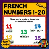 French Numbers 1-20 Boom Cards, Les numéros 1-20, Les chif