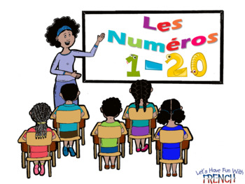 Preview of French Numbers 1 - 20 Interactive PowerPoint with Guided Notes