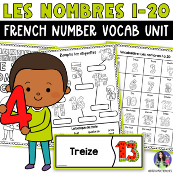 Preview of French Numbers 1-20 Vocabulary | Les Nombres 1 à 20
