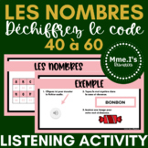 French Numbers 40 - 60 | Listening Activity | Crack the Code