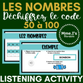 French Numbers 50 - 100 | Listening Activity | Crack the Code