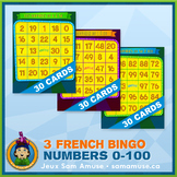 French Numbers 0 to 100 Bingo Bundle • 3 types included • 