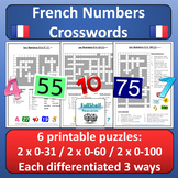 French Numbers Crosswords Printable Review Activities Les 