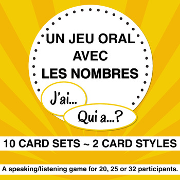 Preview of French Numbers Game (Jeu des nombres) - Le cercle magique - J'ai Qui a?