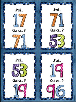 French Numbers Game - Nombres 0-100 - jeu 