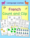 French Numbers Nombres Count and Clip cards - practice num