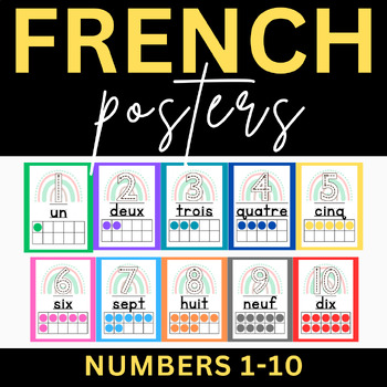 Preview of French Numbers Poster Les Nombres 1-10