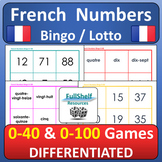 French Numbers Printable Review Games Bingo Les Nombres 1-