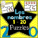 French Numbers Puzzles - Nombres 1-20 - Casse-tête