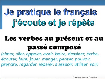Preview of French Oral Practice-Une pratique orale: le présent et le passé composé