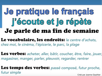 Preview of French Oral Practice-Une pratique orale: les fins de semaine