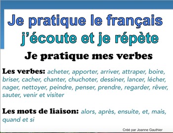 Preview of French Oral Practice-Une pratique orale: les verbes dans leur contexte