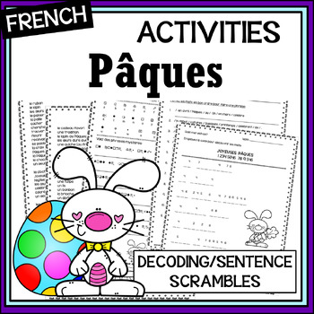 Preview of French Pâques/Easter Activities-decoding