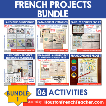 Preview of French PROJECT Bundle: French Project Based Learning (20%)
