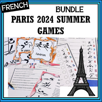 Preview of French Paris 2024 Olympics BUNDLE of Activities, Webquests, game