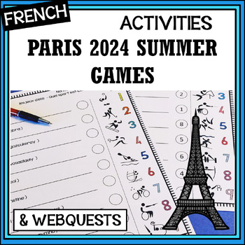 Preview of French Paris 2024 Summer Olympics activities and worksheets