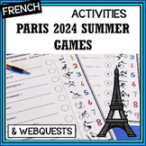 French Paris 2024 Summer Olympics activities and worksheets