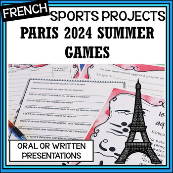 Preview of French Paris 2024 Summer Olympics project - oral or written activity