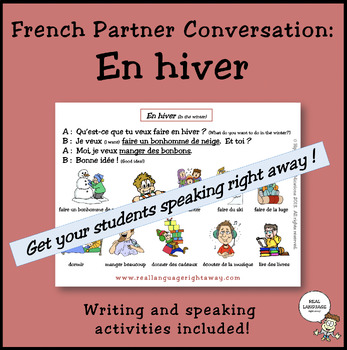 Preview of French Partner Conversation - En Hiver