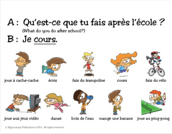French Partner Conversation Qu Est Ce Que Tu Fais Apres L Ecole Activities