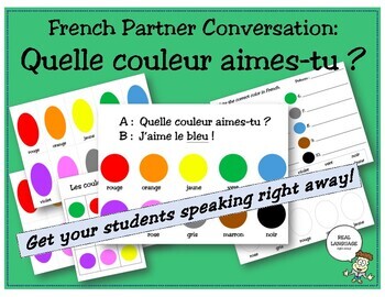 French Partner Conversation: Quelle couleur aimes-tu? (French