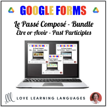 Preview of French Passé Composé - Être and Avoir - Google Forms Quizzes or Exercises