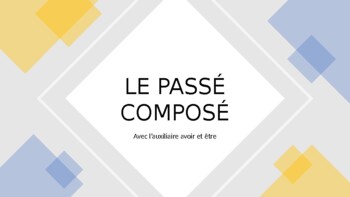 Preview of French Passé Composé Powerpoint Français