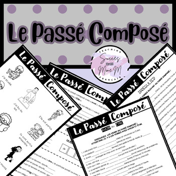 Preview of French Passé Composé Unit - Workbook/Quizzes/GrammarPractice