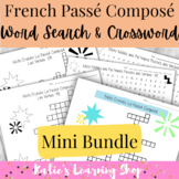 French Passé Composé Word Search and Crossword: Mini Bundle