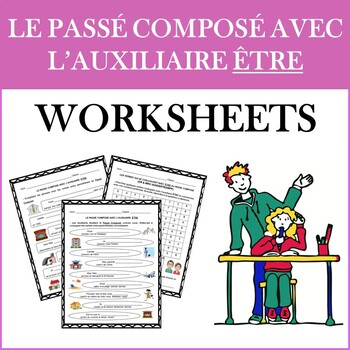 Preview of French Passé Composé with ÊTRE WORKSHEETS