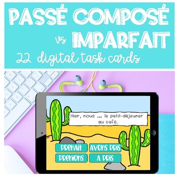 Preview of Passé composé vs Imparfait | French Past or Imperfect BOOM CARDS