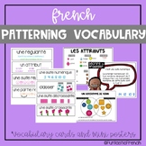 French Patterning Math word wall vocabulary