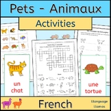 French Pets Fun Activities, Puzzles and Bingo - animaux de