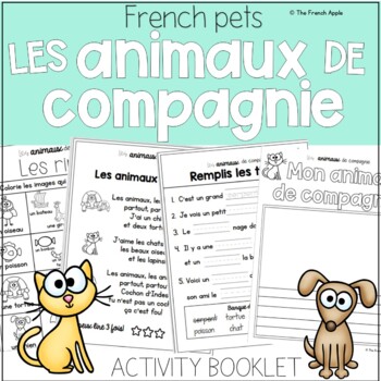 Preview of French Pets Worksheet Pack (NO PREP) Emergency Supply Plans