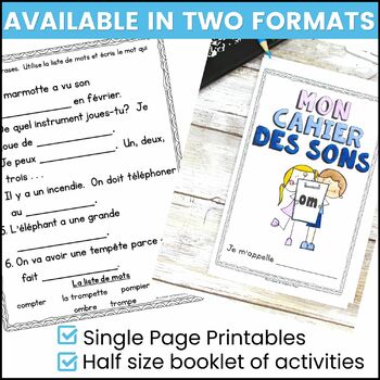 French Phonics Activities Mon Cahier Des Sons Om Freebie Tpt