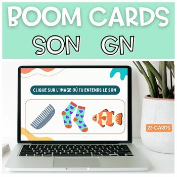 Preview of French Phonics Activities Le son GN Les sons composés | BOOM CARDS French Sounds
