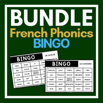 Preview of French Phonics Bingo | French Game | Bundle