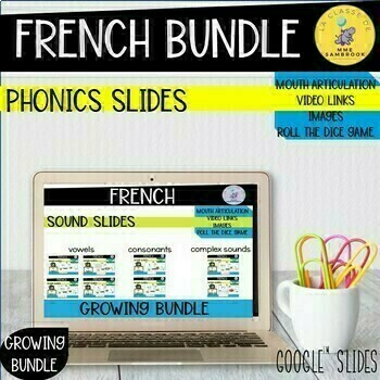 Preview of French Phonics Growing Bundle Slide Deck I La conscience phonologique